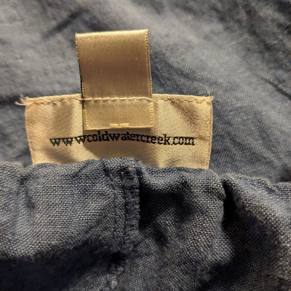 Coldwater Creak Blue Straight Leg Drawstring Pants- Woman L - Picture 5 of 10